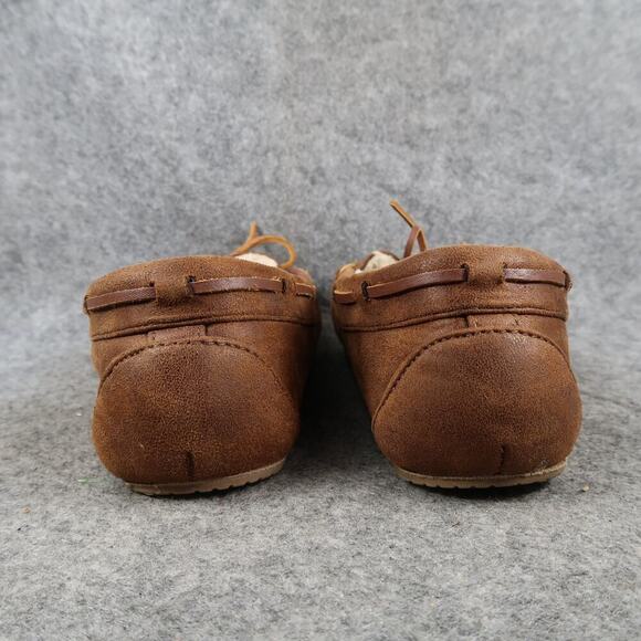 Minnetonka Shoes Womens 7 Slipper Loafer Moccasin Slip On Faux Fur Comfort Brown - Picture 5 of 11